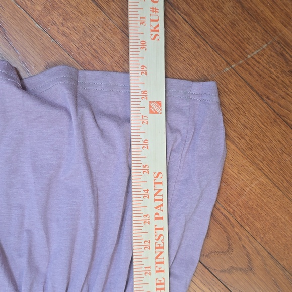 ASVIVID Tiered Ruffle Wide Leg Boho Palazzo Ruffle Trim Lounge Pants Mauve Sz.M - Picture 13 of 13